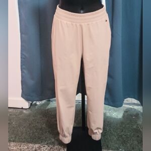 CALIA Tan Faux Leather Joggers
